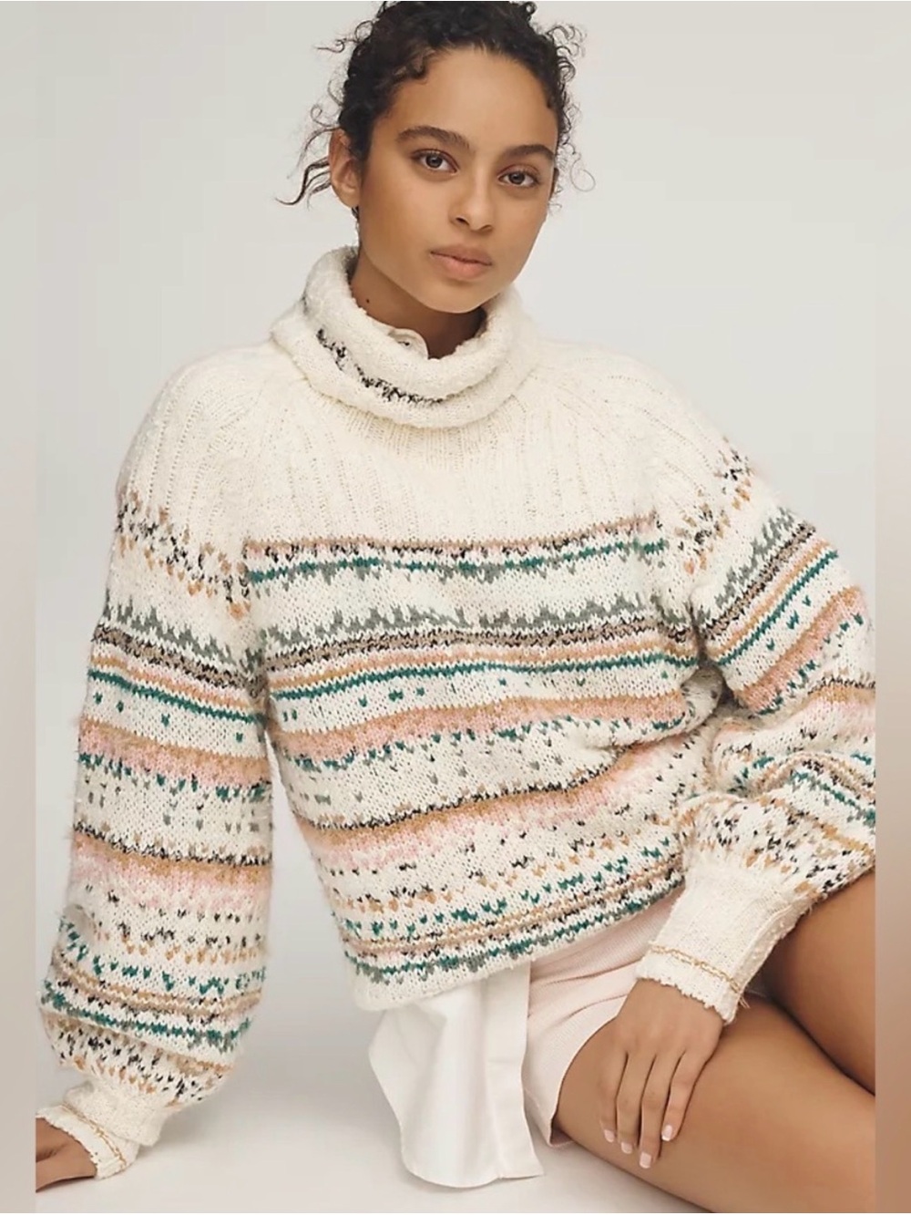 Pilcro Relaxed Turtleneck Sweater